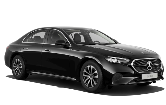 taxi mercedes vip Isère Berline noire élégante de marque Mercedes-Benz sur fond blanc.